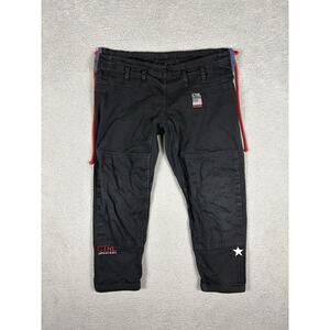 CTRL Industries Pants Adult A2 Black Jiu Jitsu MMA Red Drawstring